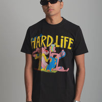 Hard Life- Pink Panther Tee (T-shirt) For Men T-shirt Burger Bae 