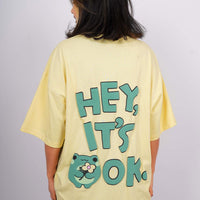 Hey It's Ok - Drop-Sleeved Tee (T-shirt) - BurgerBae