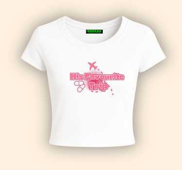 His Favourite Trip it Girl Baby tee for Women