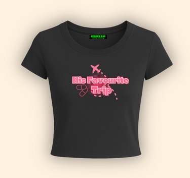 His Favourite Trip it Girl Baby tee for Women