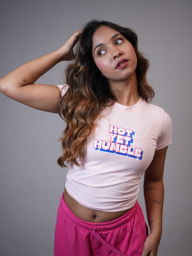 Hot Yet Humble it Girl Baby tee for Women
