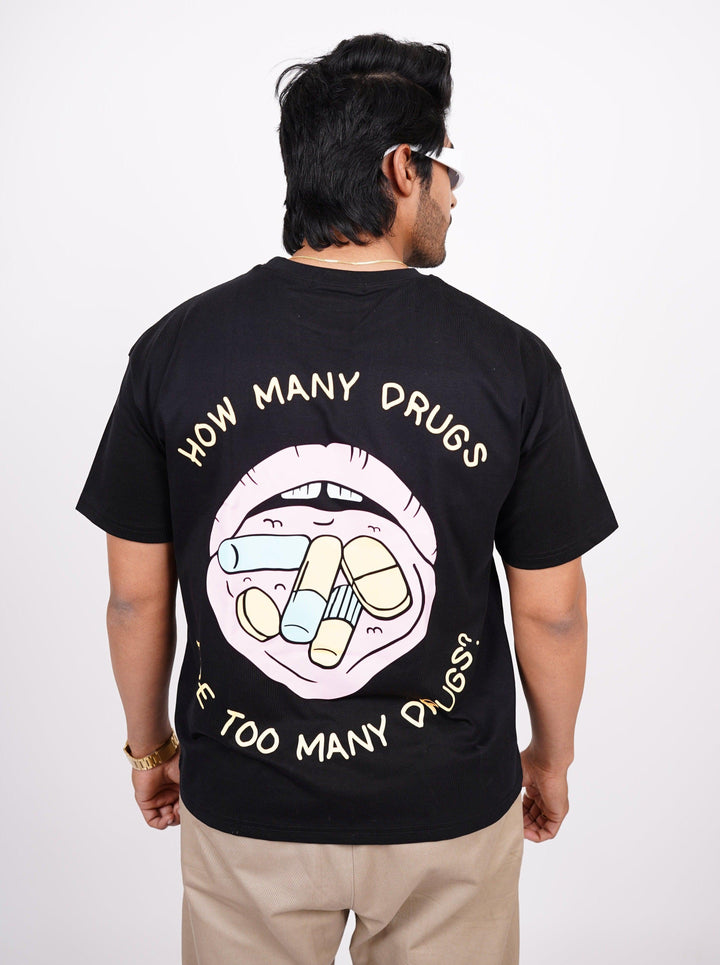 How Many Drugs Drop-Sleeved Tee (T-shirt) - BurgerBae