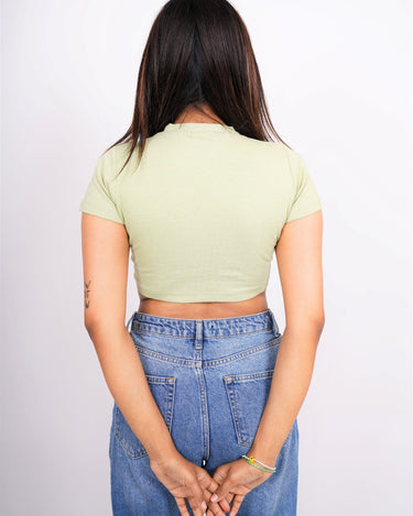 Hysteric - Burger Bae Round Neck Crop Baby Tee - BurgerBae