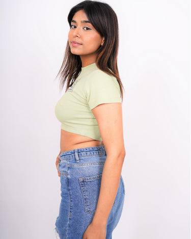 Hysteric - Burger Bae Round Neck Crop Baby Tee - BurgerBae