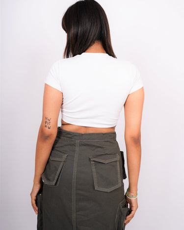 Hysteric - Burger Bae Round Neck Crop Baby Tee - BurgerBae