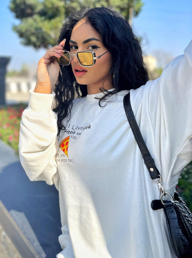 I Love Pizza Sweatshirt Sweatshirt Burger Bae 