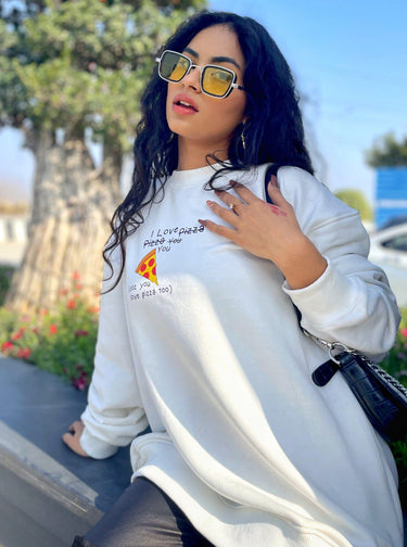 I Love Pizza Sweatshirt Sweatshirt Burger Bae 