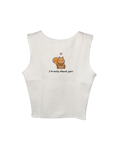 I'm Nuts About You Rachel Tank- Burger Bae Sleeveless Tank Top - BurgerBae