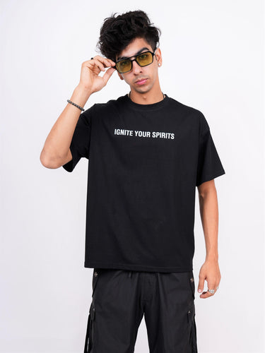 Ignite Your Spirit Drop-Sleeved Tee (T-shirt) - BurgerBae