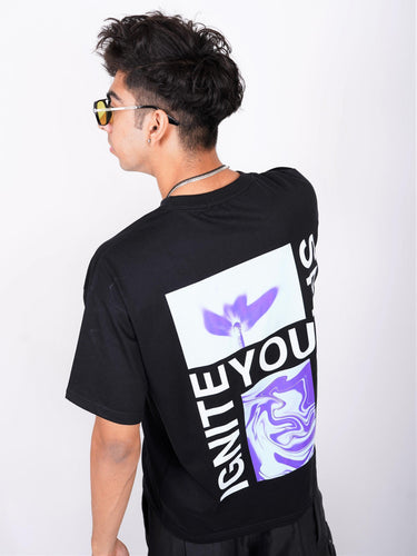 Ignite Your Spirit Drop-Sleeved Tee (T-shirt) - BurgerBae