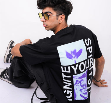 Ignite Your Spirit Drop-Sleeved Tee (T-shirt) - BurgerBae