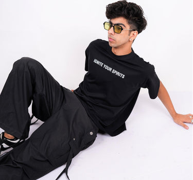 Ignite Your Spirit Drop-Sleeved Tee (T-shirt) - BurgerBae