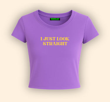 I just Look Straight it Girl Baby tee for Women