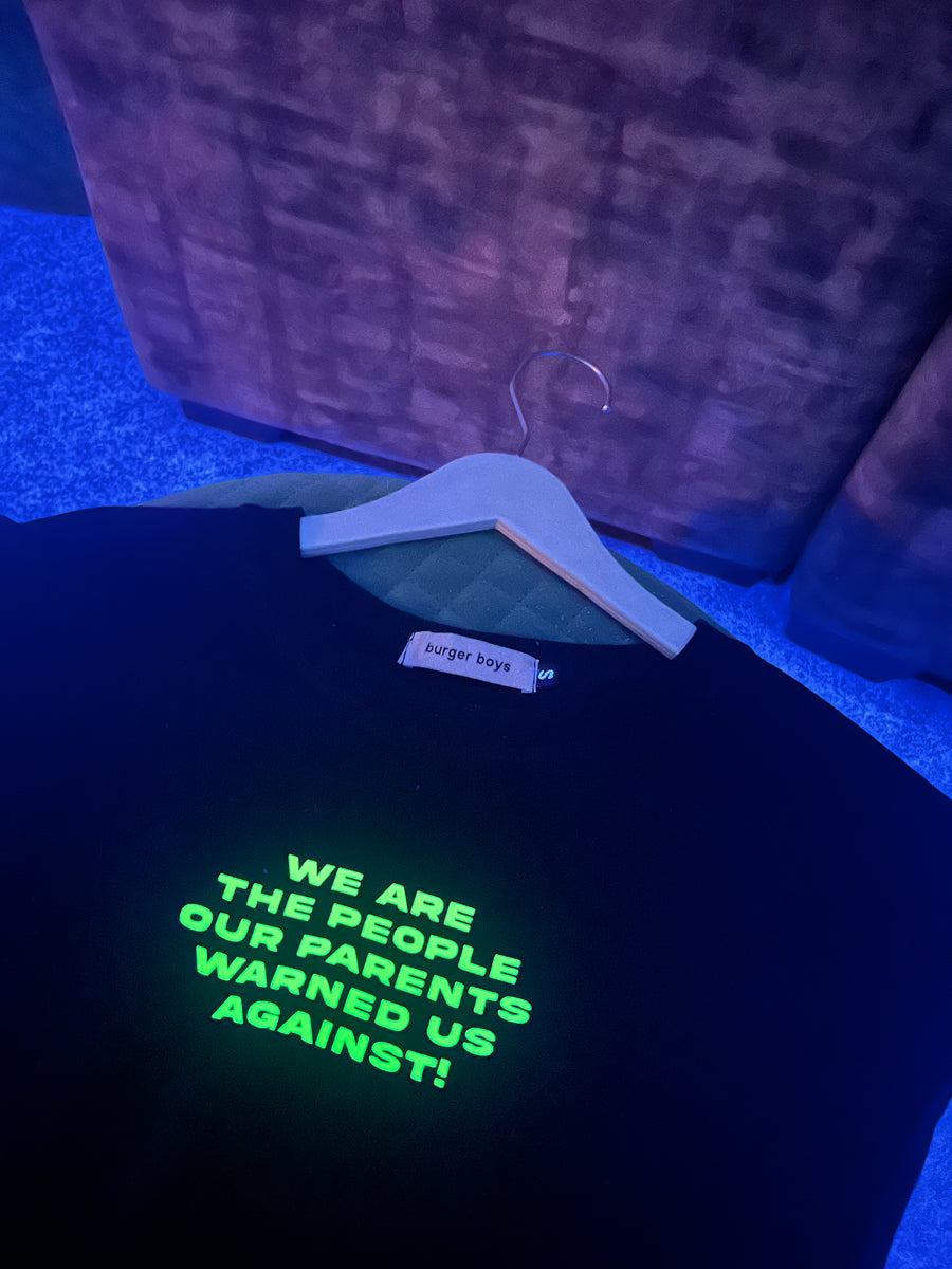We Are The People - Green Glow Drop-Sleeved Unisex Tee