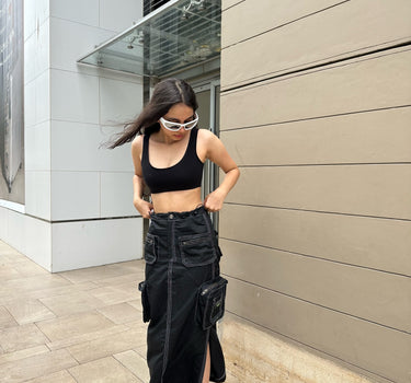 Tokyo Utility Cargo Skirt For Women