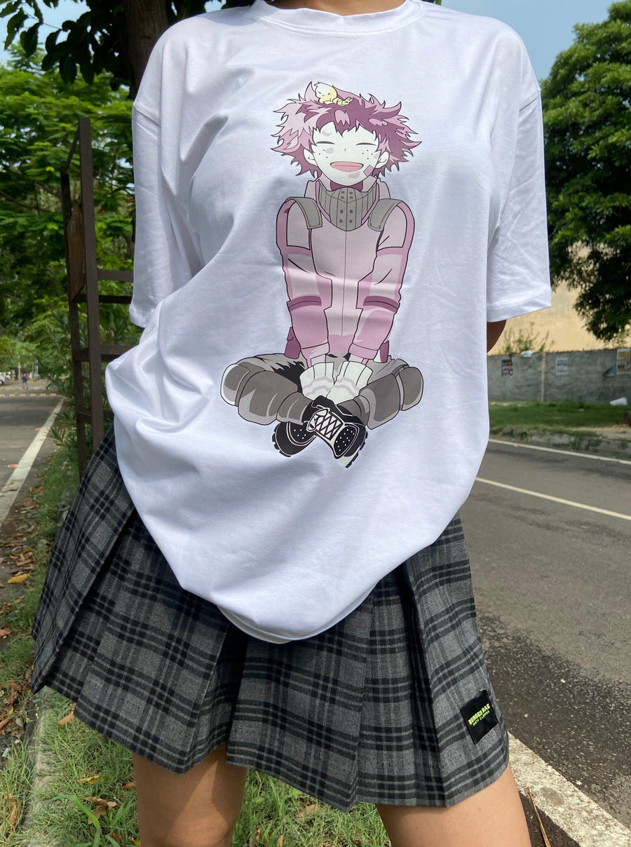 Izuku Midoriya-My Hero Academia Oversized Tee (T-shirt) Oversized T-shirt Burger Bae FreeSize White 