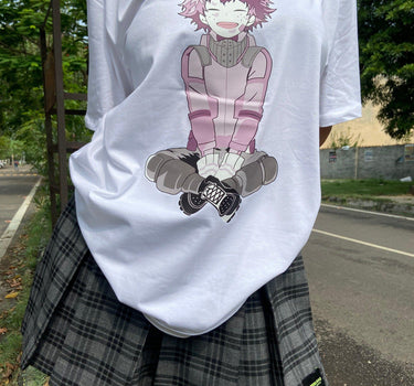 Izuku Midoriya-My Hero Academia Oversized Tee (T-shirt) Oversized T-shirt Burger Bae FreeSize White 