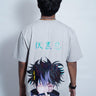Jujutsu Kaisen: Megumi Fushiguro Oversized Tee (T-shirt) For Men Oversized T-shirt Burger Bae FreeSize Grey 
