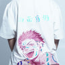 Jujutsu Kaisen: Ryomen Sakuna Oversized Tee (T-shirt) Oversized T-shirt Burger Bae FreeSize White 