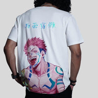 Jujutsu Kaisen: Ryomen Sakuna Oversized Tee (T-shirt) For men Oversized T-shirt Burger Bae FreeSize White 