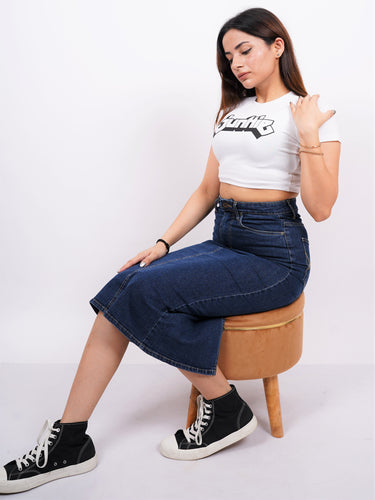 Junkie : Burger Bae Round Neck Crop Baby Tee For Women