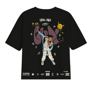 The Kid Cudi Cartoon art Drop Sleeved Tee for Men and Women