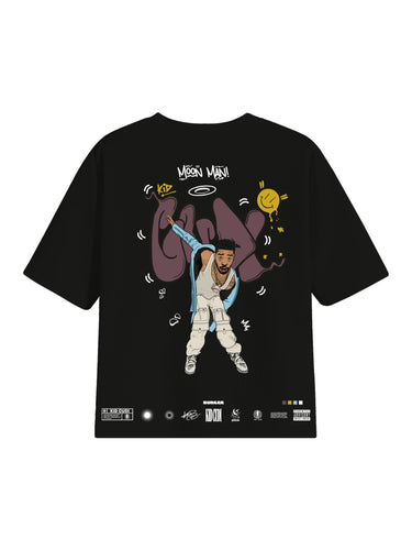 The Kid Cudi Cartoon art Drop Sleeved Tee for Men and Women