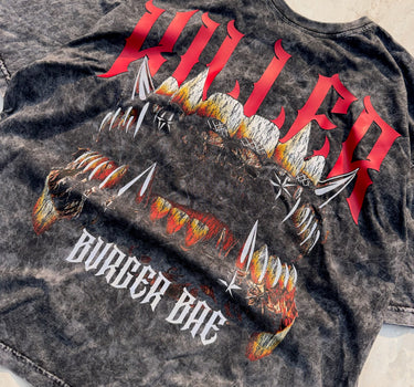 Midnight Killer Acid Wash Drop Sleeved Tee for Men & Women