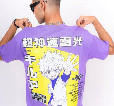 Killua Zoldyck Drop-Sleeved Unisex Tee (HUNTER X HUNTER Collection Oversized T-shirt) - BurgerBae