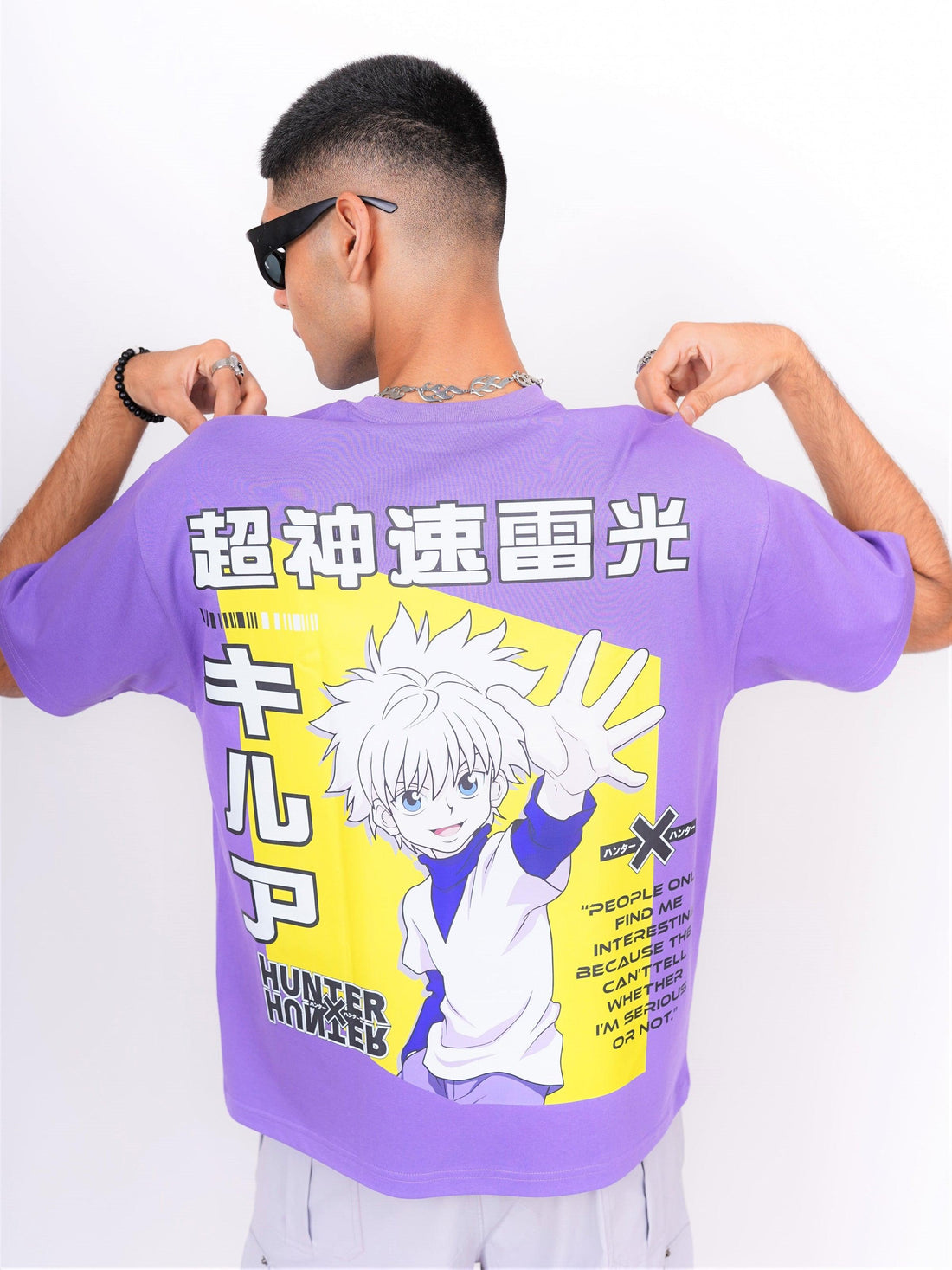 Killua Zoldyck Drop-Sleeved Unisex Tee (HUNTER X HUNTER Collection Oversized T-shirt) - BurgerBae