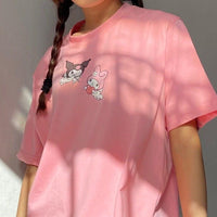 Kuromi And My Melody Spellbound Regular Tee (T-shirt) T-shirt Burger Bae 