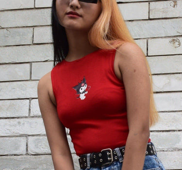 Kuromi Devil Rachel Tank Tops Burger Bae 