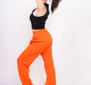 Kyoto Co ord Set (Black:Bright Orange) For Women