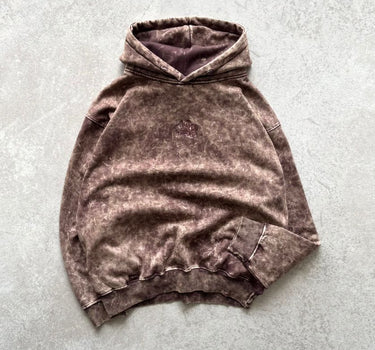 Red Wood Acid Wash Hoodie