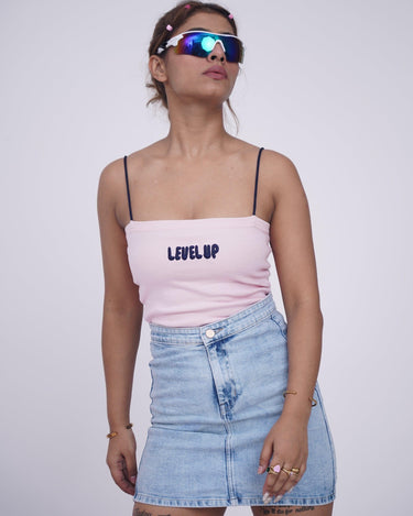 Level Up Camisole Camisole Burger Bae XS Baby Pink 