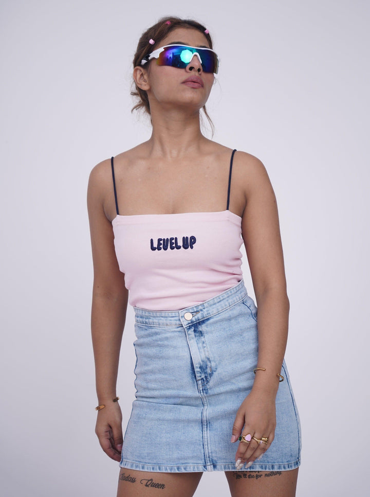 Level Up Camisole Camisole Burger Bae XS Baby Pink 