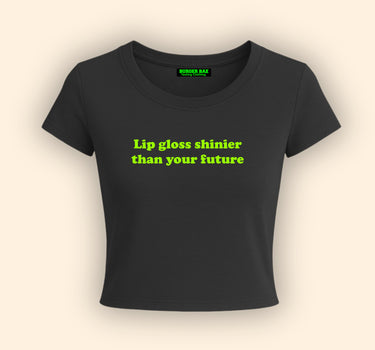 Lip Gloss v/s Future it Girl Baby tee for Women