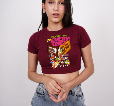 M&M : Burger Bae Round Neck Baby Tee For Women