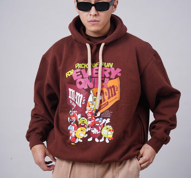 M&M Hoodie Hoodies Burger Bae S Coffee Brown 