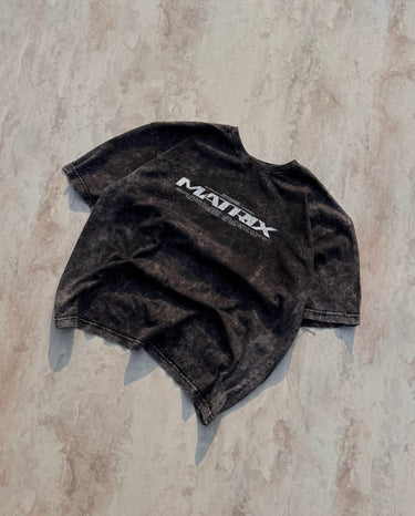 Matrix Acid Wash Drop Sleeved Tee for Men & Women