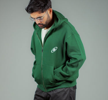 Melbourne Heavyweight Oversized Zip-Through Hoodie Jacket For Men and Women