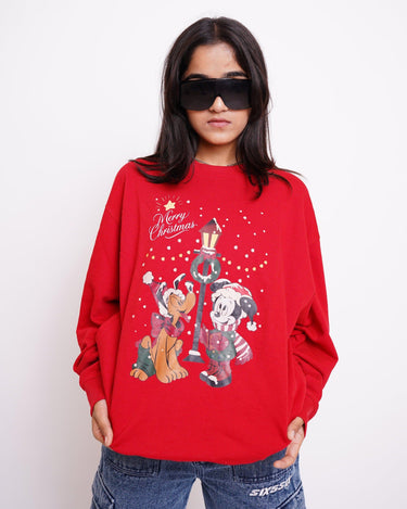 Merry Christmas Sweatshirt Sweatshirt Burger Bae S Red 