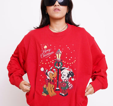 Merry Christmas Sweatshirt Sweatshirt Burger Bae 