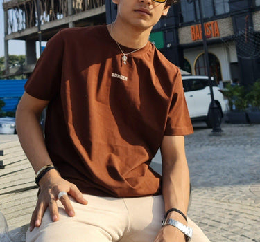 Minimal Burger Logo Regular Tee (T-shirt) For Men T-shirt Burger Bae 