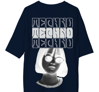 Miss Futuristic Techno : Burger Bae Oversized  Tee For Men and Women