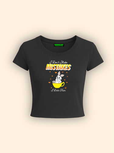 Mistakes It Girl Baby tee for Women