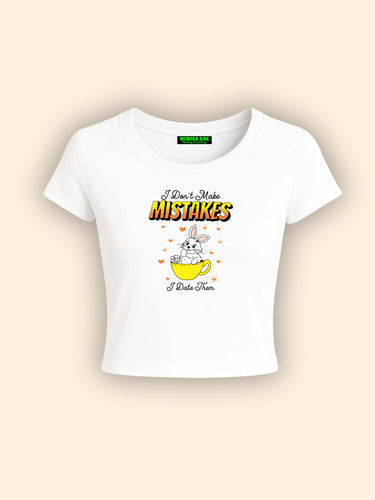 Mistakes It Girl Baby tee for Women