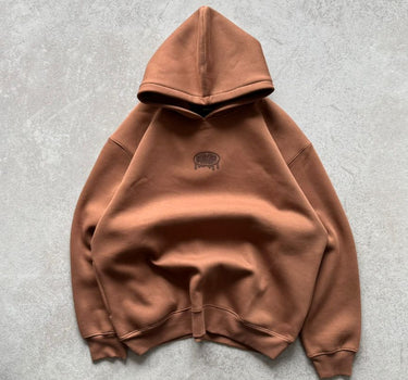 Mocha Mousse : Juicy Logo Heavyweight Baggy Hoodie For Men and Women