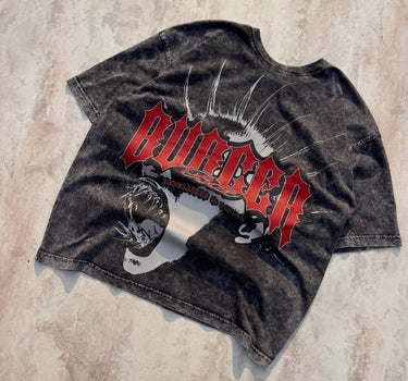 Monster Acid Wash Drop Sleeved Tee for Men & Women