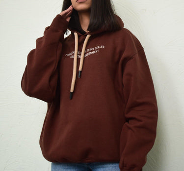 More Faith In My Dealer Hoodie Hoodies Burger Bae S Coffee Brown 